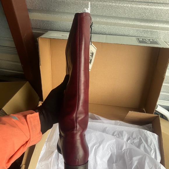 Frye Red Leather Riding Boots - Picture 4 of 5